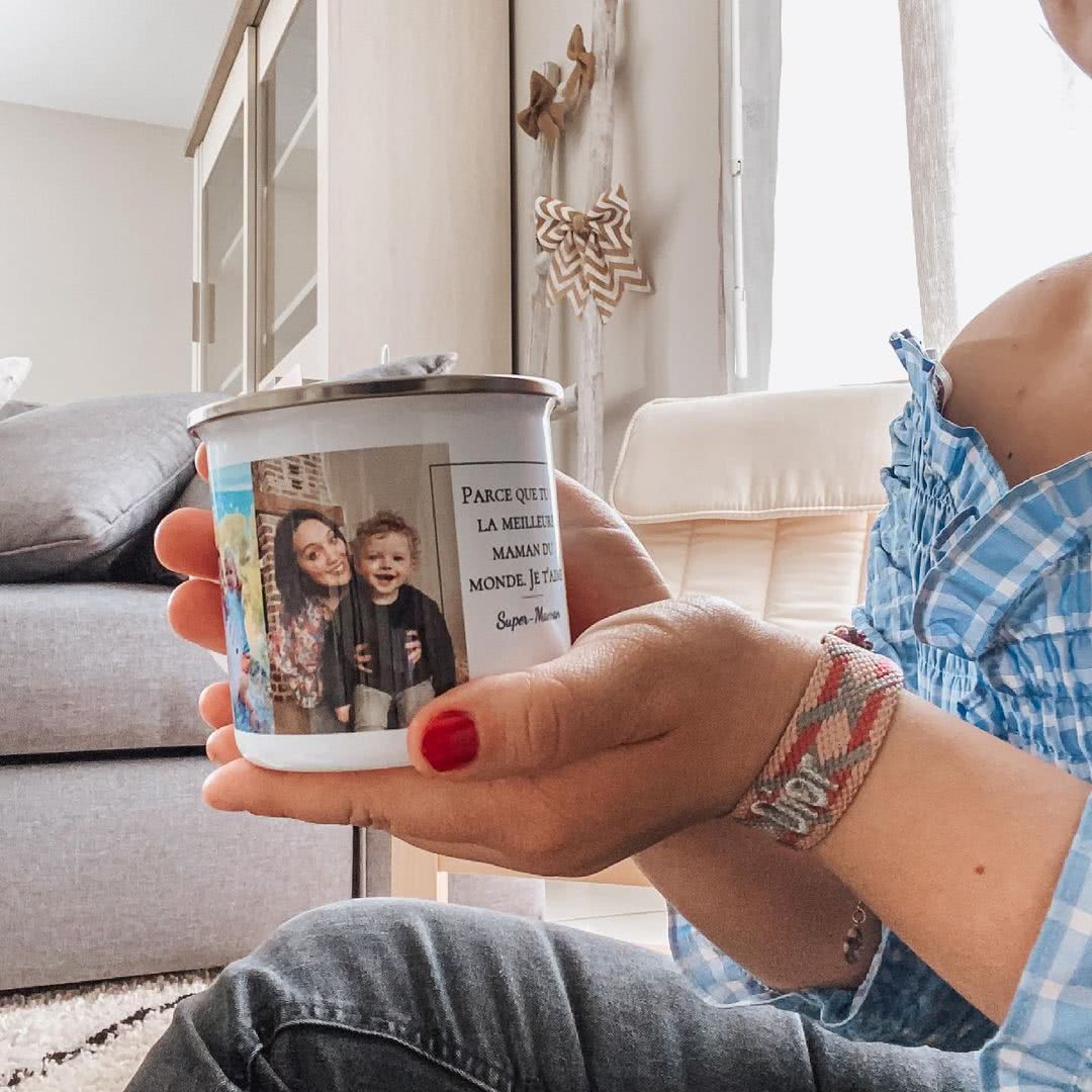 Mug émaillé, photo et création de @anaisfamily_ sur instagram